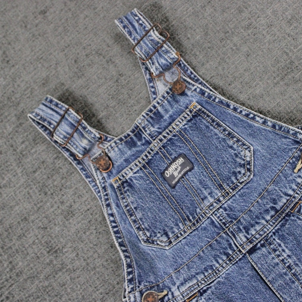 OshKosh Bgosh Kids Denim Overalls Medium Wash Vestbak Carpenter Bibs
